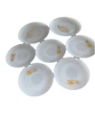 Vintage FIRE-KING Golden Wheat Pattern Set Of 7 Side Plates Milk Glass,5 Saucers