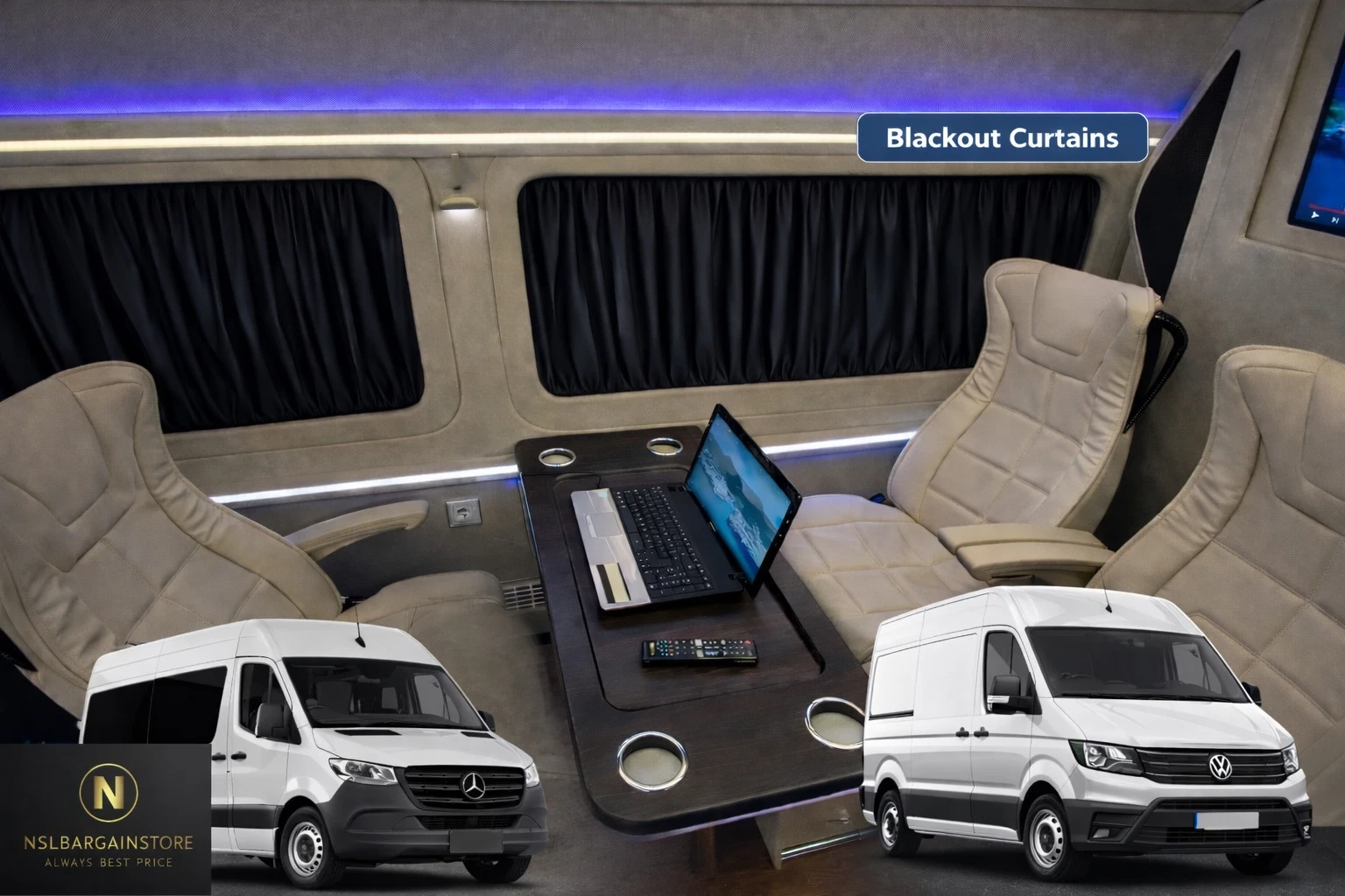 MERCEDES SPRINTER VW CRAFTER BLACKOUT CURTAINS CHOOSE DIFFERENT VARIATIONS 2006+
Opens in a new wind