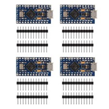 4 PCS Pro Micro Atmega32U4 5V 16MHz Bootloadered IDE Micro USB Board Header