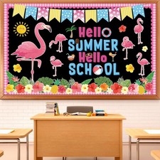 Summer Bulletin Board Decorations Set Tropical Hawaiian May June Classroom De...