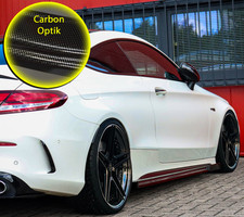 Seitenschweller mit Wing vorne aus ABS für MB W205 C43 AMG carbon optik