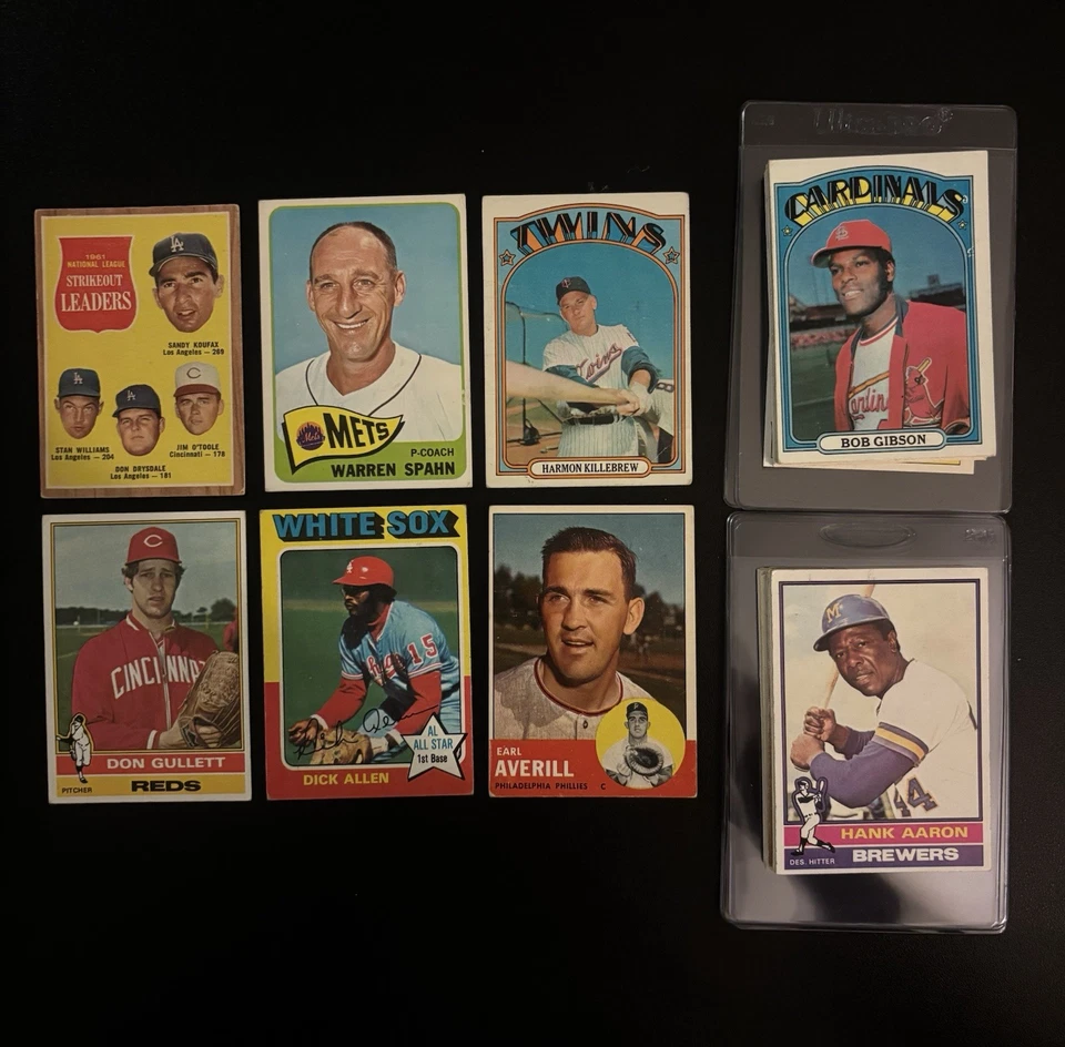 1958 Topps Ernie Banks HOF Lot (42) Hank Aaron Mays Yaz Koufax Ryan Palmer Rc - Image 3 of 4