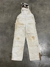 Carhartt Tan Double Knee Overall Bibs Distressed Size 36x34 R06 BRN