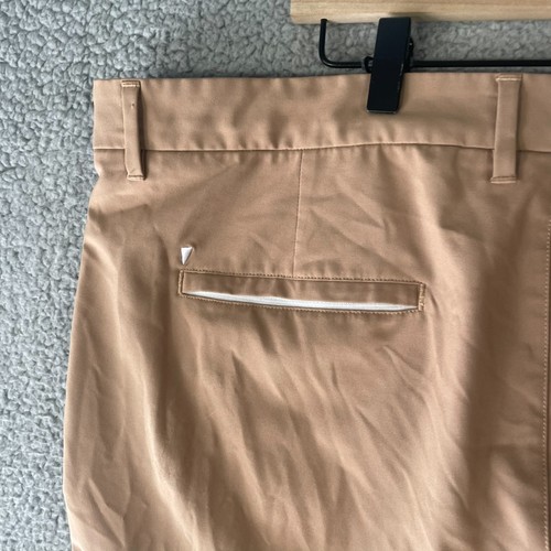 Primo Pants Mens 40 Reg Brown Golf Joggers Ankle Zipper Performance Stretch - Picture 8 of 10