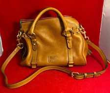 Dooney & Bourke Cognac Natural Brown Florentine Satchel Leather Handbag NWT