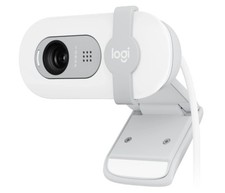 Logitech Brio 100 Full HD Webcam mit Mikrofon Auto-Licht, Abdeckblende, weiß