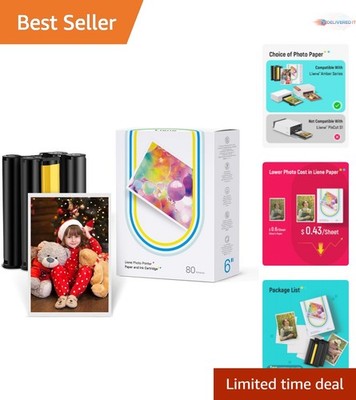 Photo Paper Refill Pack for Amber M100/M200/M110/M210 4x6 Print 80 Sheets