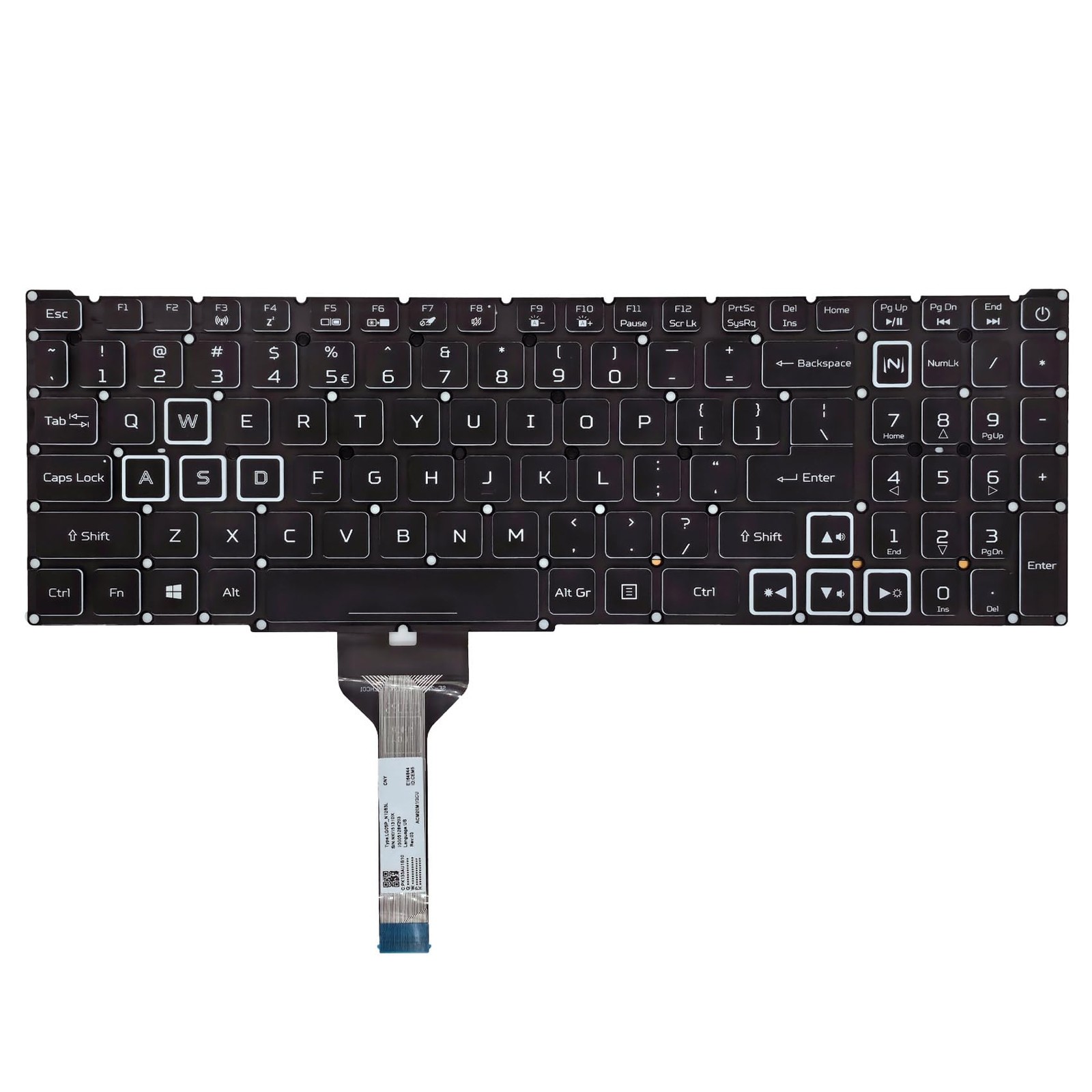 Replacement RGB Backlit Keyboard Acer Nitro AN51556 Predator Helios 300
