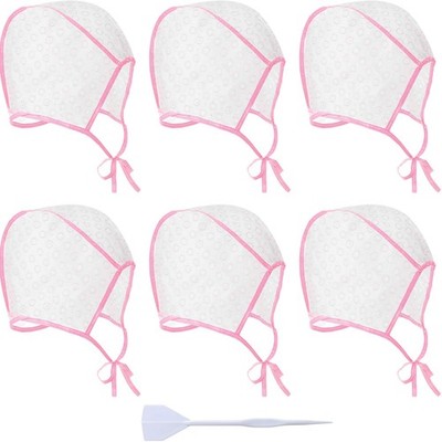6 Pieces Highlighting Cap Hair Frosting Cap Highlight for Dye Color with Plas...