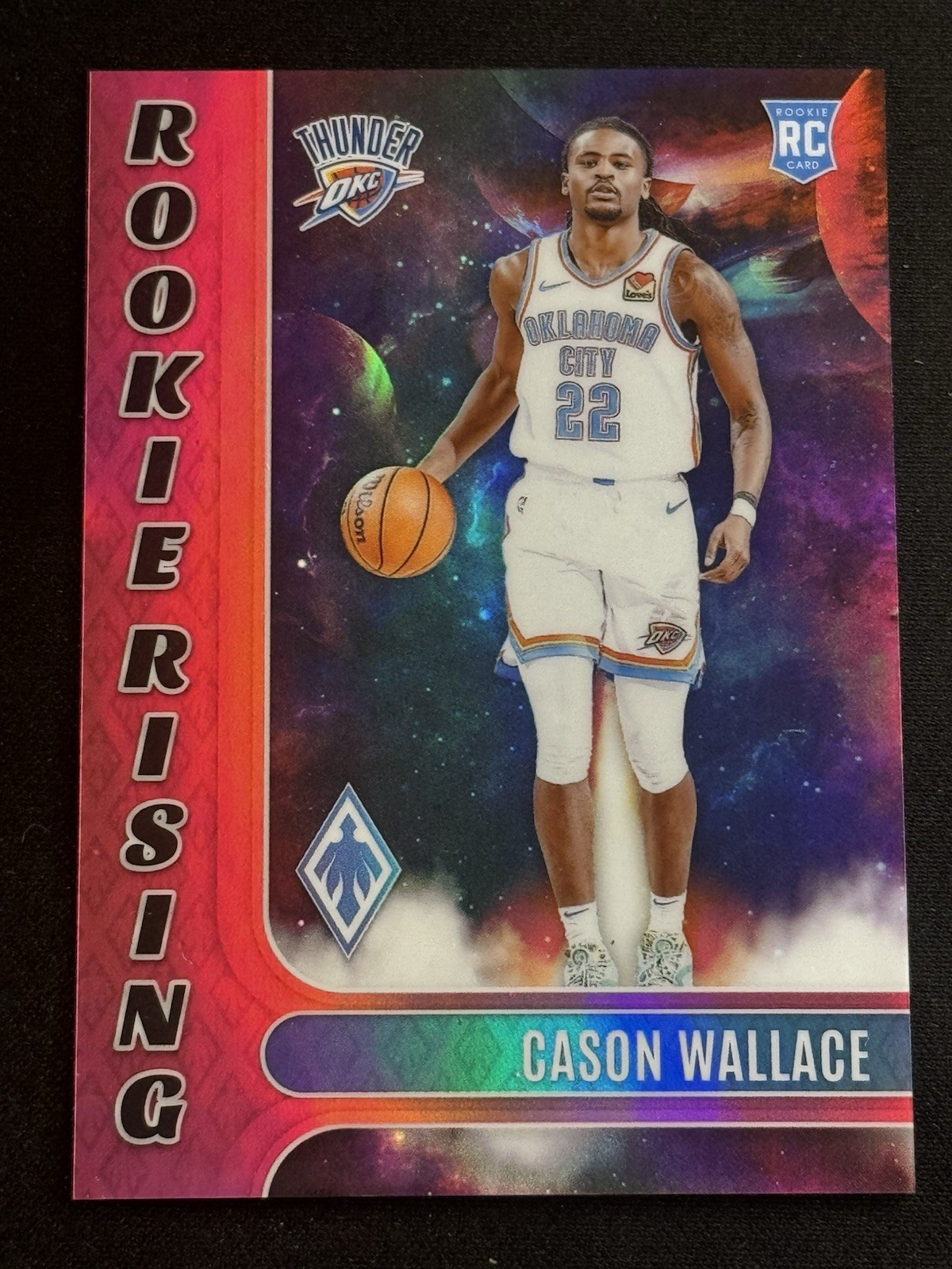 CASON WALLACE 2023-24 PHOENIX ROOKIE RISING PINK PRIZM THUNDER RC /99 SP