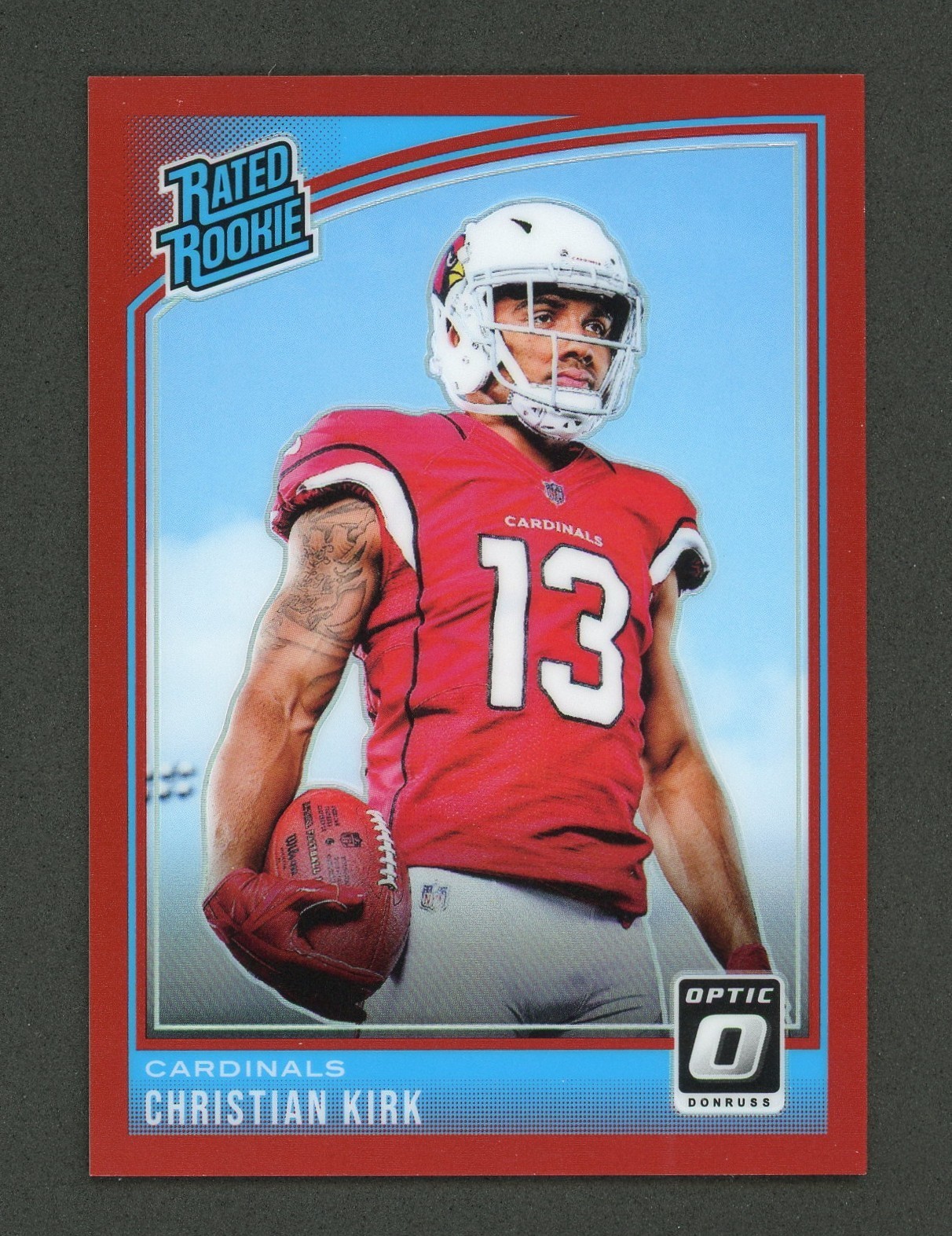 2018 Donruss Optic Christian Kirk Red Holo Rookie Card #163 - SP/99 - Houston