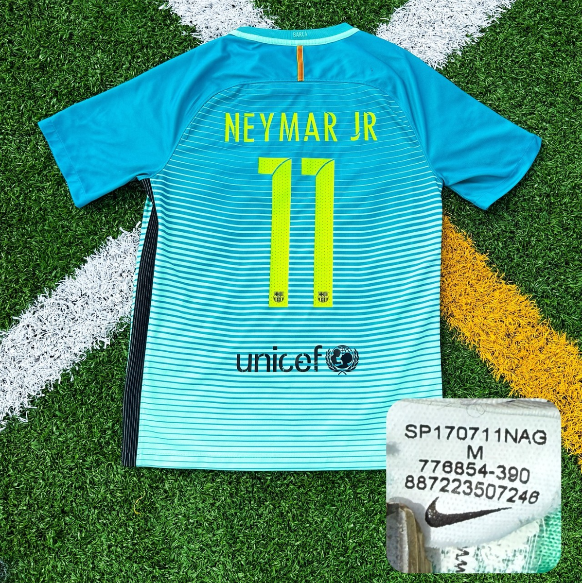 AUTHENTIC 2016 Barca Away Neymar #11 – Vintage Soccer Jersey Size