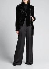 $3290 NWT Tom Ford Velvet Moto Jacket Women B...