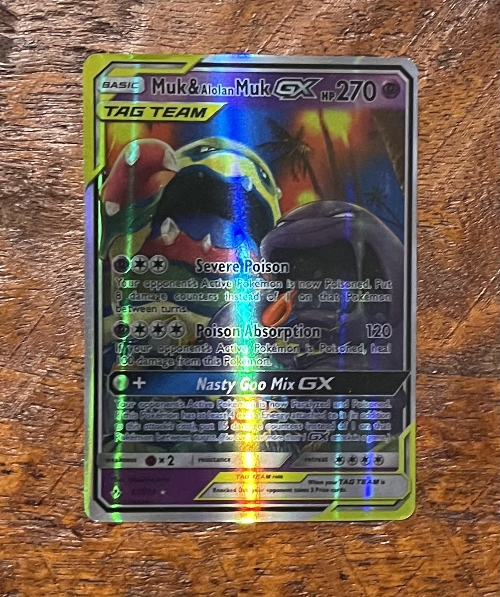 alolan muk pokemon card Muk & Alolan Muk-GX | Unbroken Bonds