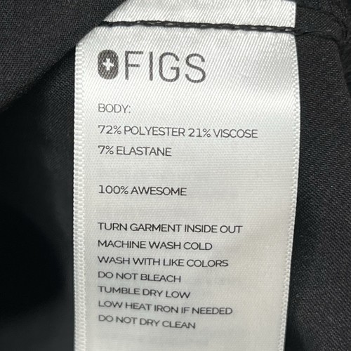 Figs Scrub Top Womens Medium Black Shirt Casma Pocket Technical Collection V - Picture 5 of 11