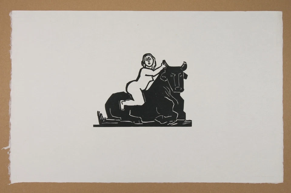 Gustav Heinrich Wolff (1866-1934) Nachlass Holzschnitt EUROPA - Bild 2 von 3