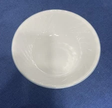 Corelle Round 8.5” Vegetable Swirl Serving Bowl White w/ Light Blue Stripe Rim