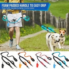 Double Dog Leash with Two Extra Traffic Handles, 360 Swivel No Tangle Reflective