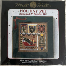 Mill Hill Holiday Buttoned Beaded Cross Stitch Kit Holiday Greetings MHCB149A