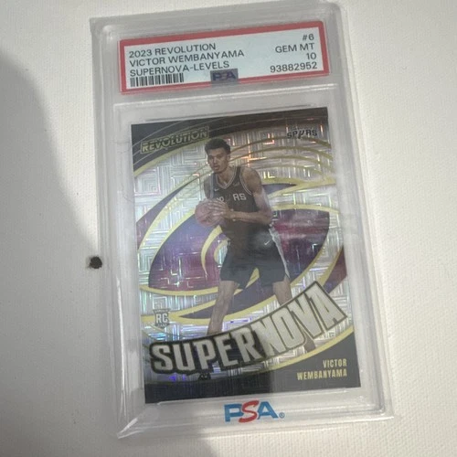 Panini 2023-24 Revolution Victor Wembanyama Spurs Supernova Levels RC PSA 10 #6