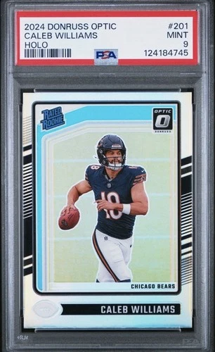 2024 Optic Rookie  #201 Caleb Williams Holo PSA 9