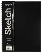 UCreate Heavyweight Art Media Paper Sketch Book 12x9 75 Sheets Spiral Bound