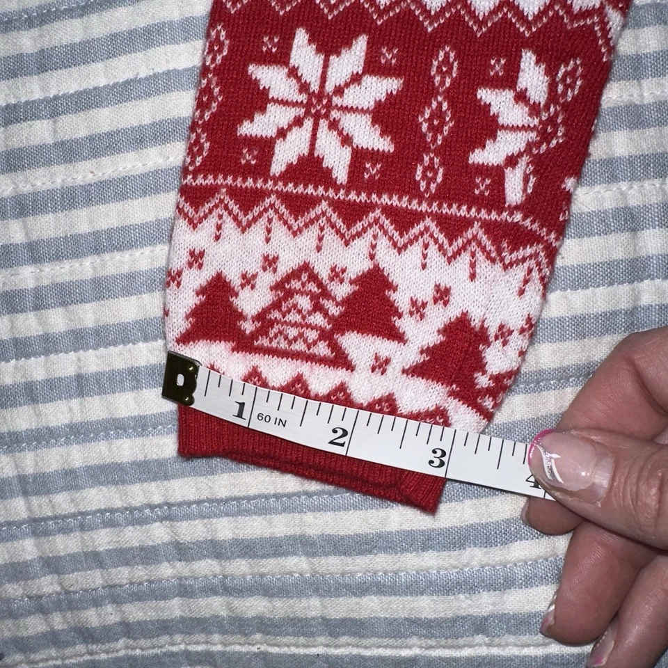 Mossimo Supply Co Rojo Blanco Tejido Navidad Leggings Pequeños  Foto 4 de 4