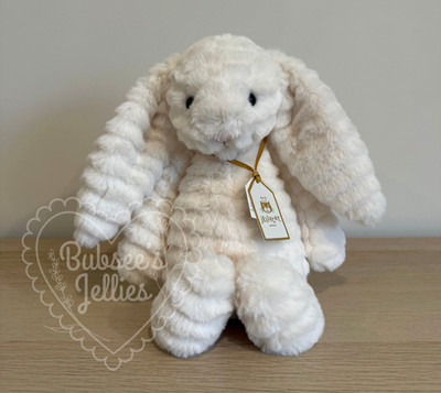 Jellycat BASHFUL LUXE BUNNY NIMBUS - BNWT - New Soft Plush White Toy Rabbit 12''