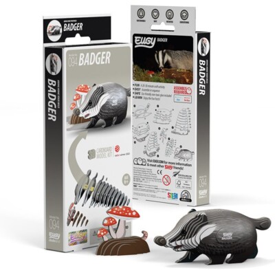 Badger 3D Cardboard Model Kit Eugy New