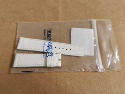 Eberhard & Co.Vintage White Krokus Leder Strap MM 21/19 Neu Condition