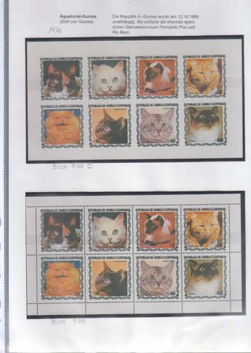 1654 - Äquatorialguinea - 1978 - Mi-Nr. 1403 - 1410 o + 2 x Kleinbo **