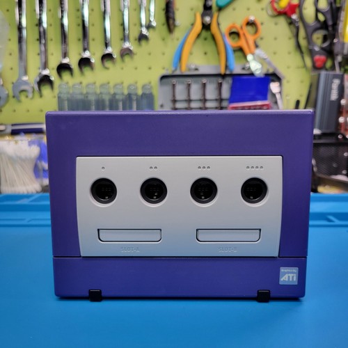 Nintendo GameCube Console Indigo DOL-001 USA Purple LED Restored Cleaned Working - Picture 3 of 23
