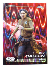 2024 Topps Chrome Star Wars Bix Caleen Red Blaster Raywave Refractor Card 10 SP