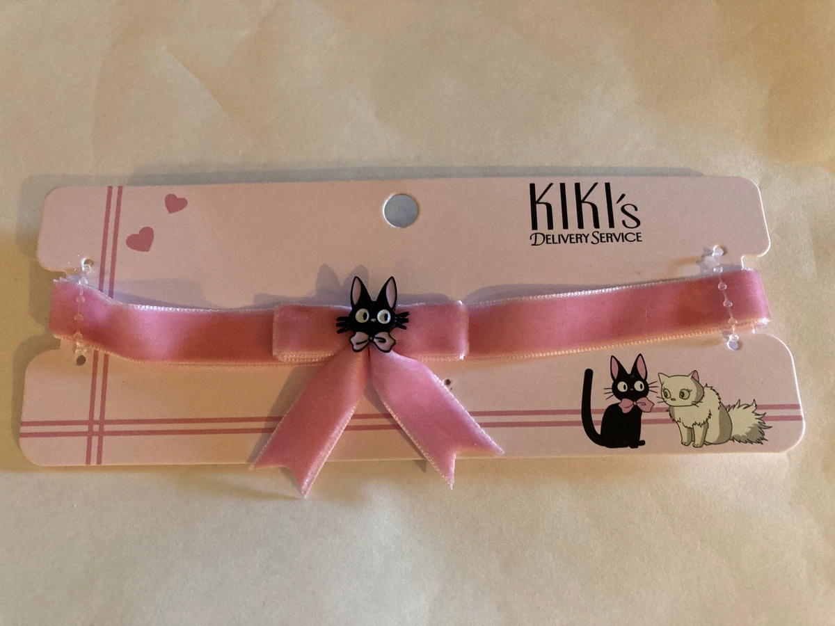 NEW Studio Ghibli Kiki's Delivery Service Jiji Charm Pink Bow Choker  Necklace | eBay