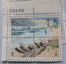 Us Scott 1448-54. Plate Block Of 4 Stamps. Different Corners Many Numbers.