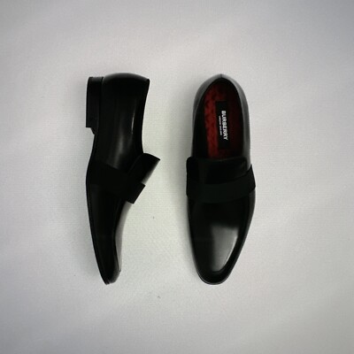 Authentic New BURBERRY Men Black SANFORD TB Patent Loafer Dress