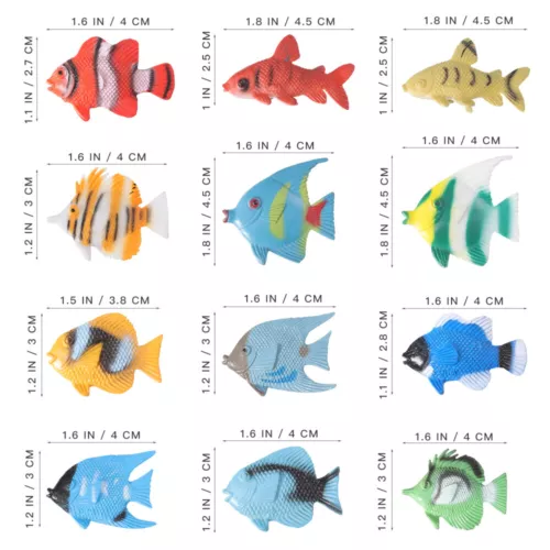 12PCS Tropical Fish Ocean Model Toy Fish Figurines Ocean Animals Toys for Play - Picture 4 of 13