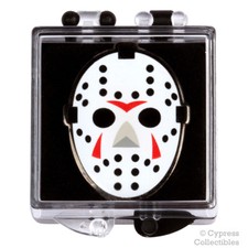 MASKA HOKEJOWA KLAPA PRZYPINKA KRAWAT TACK JASON PIĄTEK 13 HORROR Twarda emaliowana emblemat Odznaka