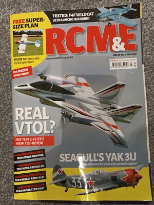 RCM&E Magazine with FREE SUPER SIZE plan ( Tiger 72'')   Volume 60 No 7 JULY 2017