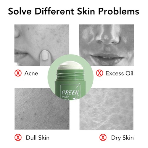 Green Tea Purifying Clay Stick cream Poreless Deep Cleanse Oil Control Anti-Acne