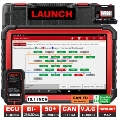 Launch X431 PRO3S+ V + 5.0 Bidirectional Scanner Car Diagnostic Tool ECU Coding
