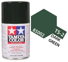 Tamiya 85002 TS-2 Dark Green Lacquer Spray Paint 100ml TAM85002 - US