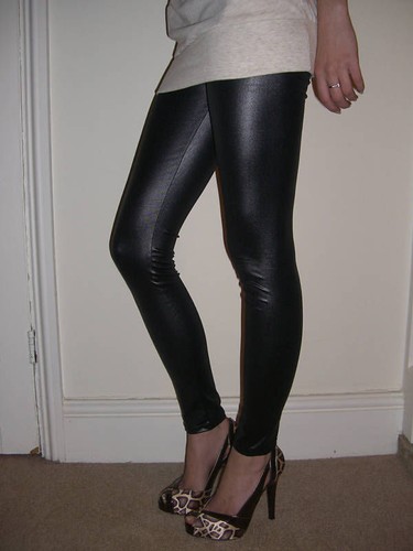 EXTRA LONG Leggings Shiny WET LOOK 