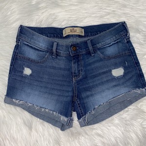 DESTRUCTED CUFFED Denim Shorts sz 