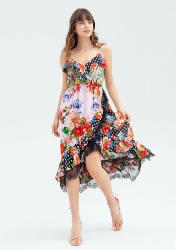ABITO SENZA MANICHE MIDI IN FANTASIA MULTICOLOR FRACOMINA vestito donna PE  2022 | eBay