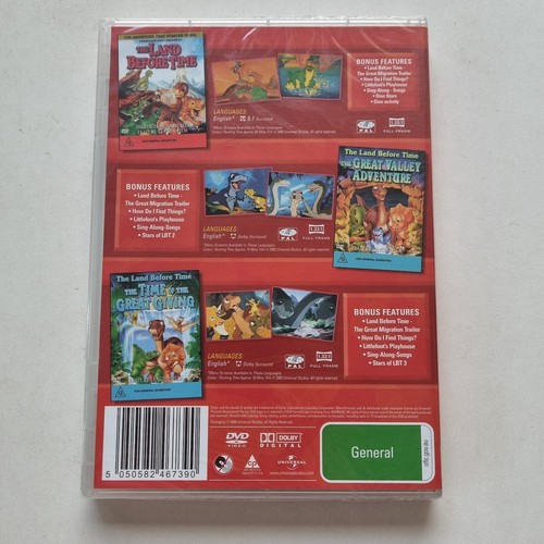 Land before Time I+II+III (DVD, 3-Disc) PAL Region 2&4 (3-Movie Collection) NEW - Picture 4 of 7