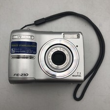 USED Olympus FE-210 7.1MP Digital Camera Silver PARTS REPAIR READ