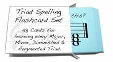 Triad Names Flashcard Sets. Great Learning Triads Minor, Major, Diminished and