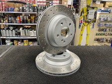 FOR MERCEDES CLS CLS320 500 CDi C219 BRAKE DISC CROSS DRILLED REAR VENTED 300MM