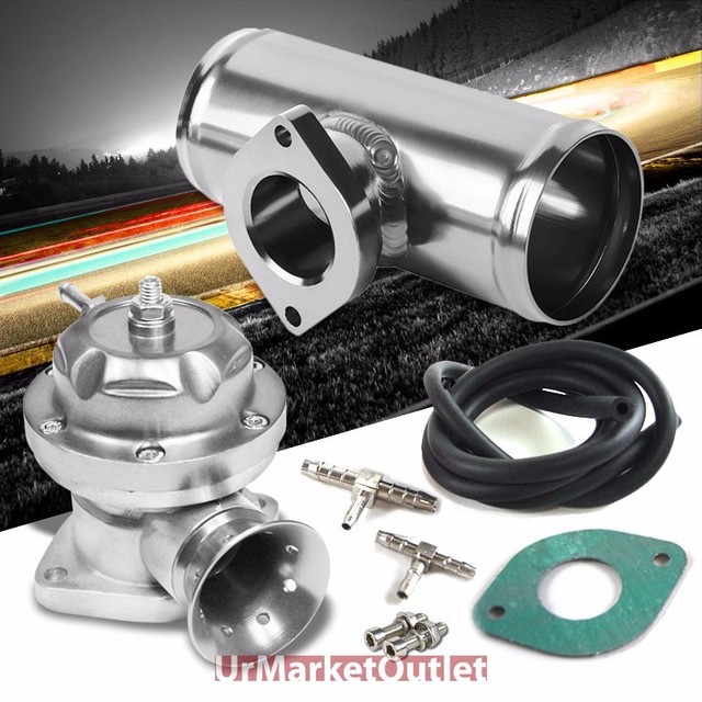 Silver TypeRS Turbo Intercooler 30 PSI Blow Off Valve BOV+2.5"OD